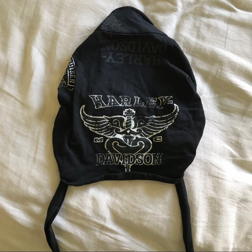 NWOT HARLEY DAVIDSON BLACK SHIELD HEADWRAP